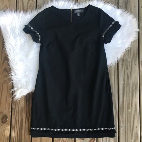 Coercion London Black Fringe Shift Dress - Picture 2 of 8